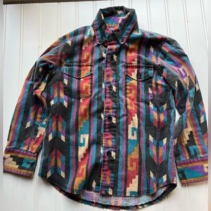 Wrangler Long Sleeve Button Down Southwest Print Shirt